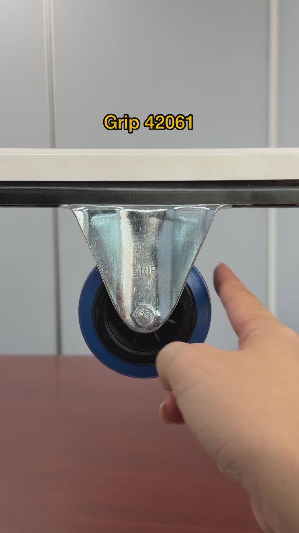 Grip 42061 100mm 80kg Elastic Rubber Fixed Castor