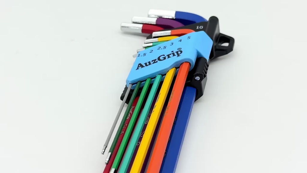 AuzGrip A71300 9 Piece Metric Extra Long Ball Point Hex Key Set