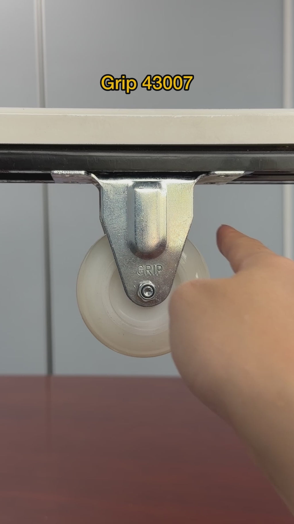 Grip 43007 75mm 90kg White Nylone Poly Core Fixed Castor