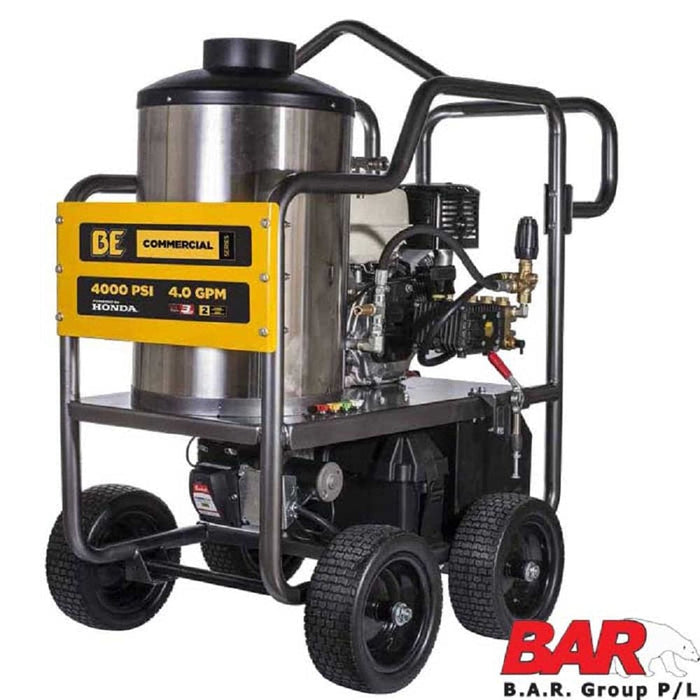 Bar 122 HOT4013C-HE 4000psi 13.0HP Honda GX390 Petrol Hot Water High Pressure Washer Cleaner