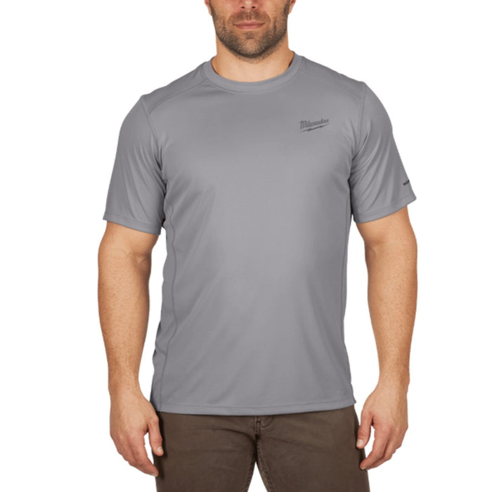 Milwaukee 414G Grey WORKSKIN Lightweight Short Sleeve Shirt