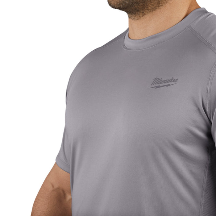 Milwaukee 414G Grey WORKSKIN Lightweight Short Sleeve Shirt