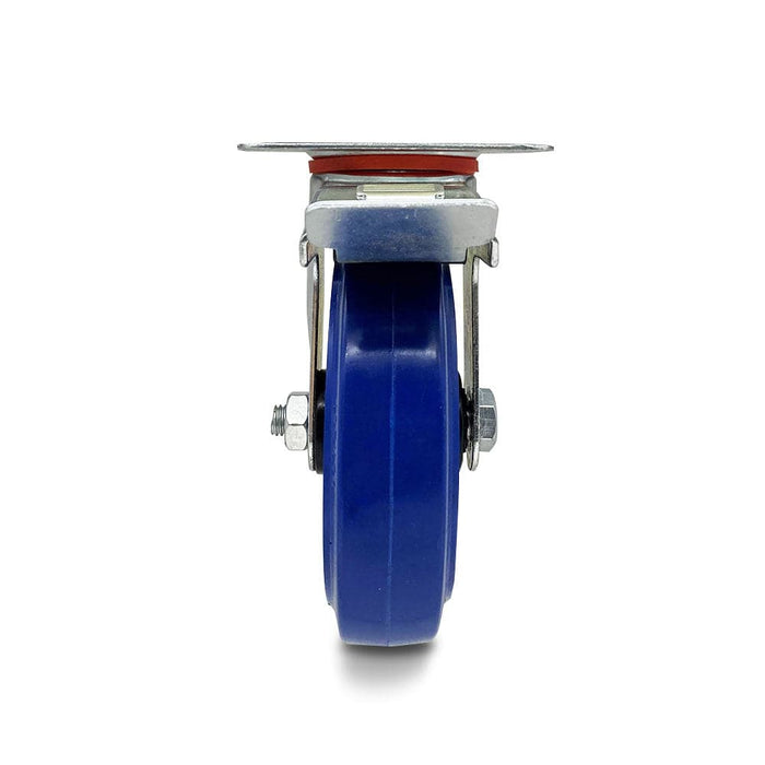 Grip Grip 43006 125mm 150kg Blue Elastic Rubber Nylon Core Swivel Castor with Brake
