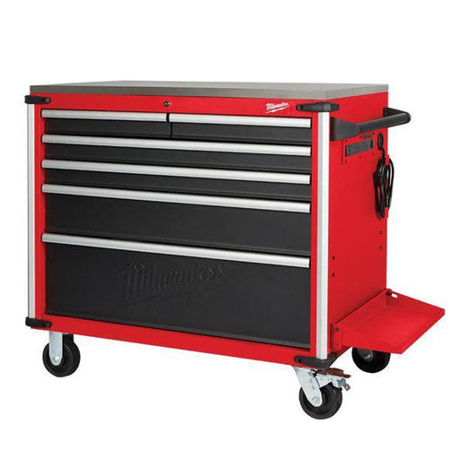 Milwaukee-48228538-1016mm-40-6-Drawer-Steel-Top-Work-Bench-Roller-Cabinet