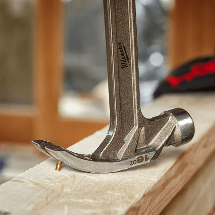Milwaukee 48229018A 16oz Smooth Face Steel Hybrid Claw Hammer