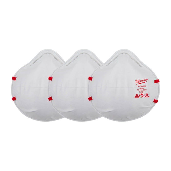 Milwaukee 48734032 3 Pack N95 Disposable Respirators
