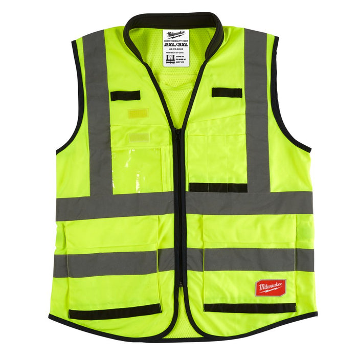 Milwaukee 48735043 2XL/3XL Yellow Premium High Visibility Safety Vest