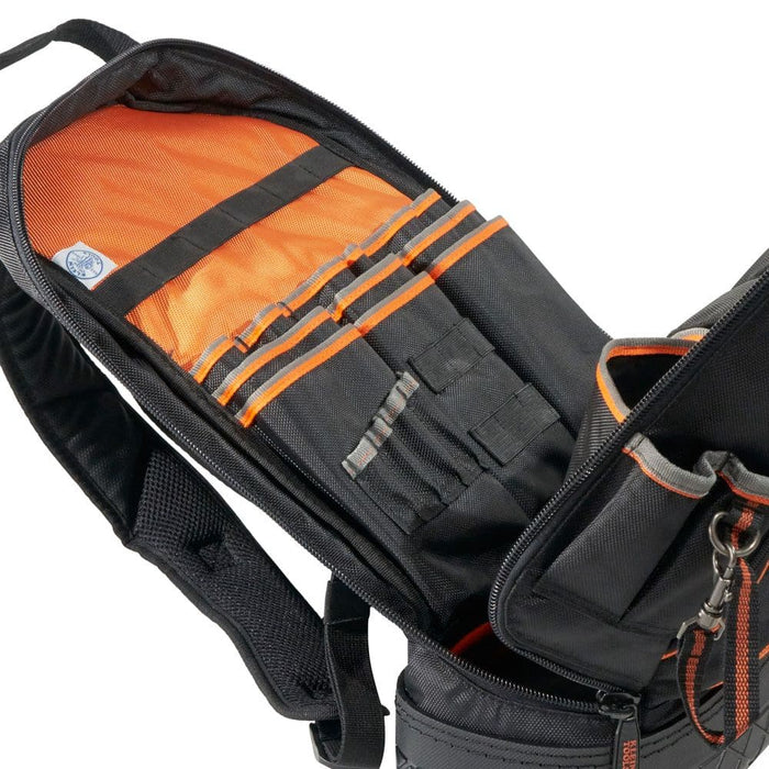 Klein A-55421BP-14 368mm 39 Pocket Black Tradesman Pro Tool Backpack Bag