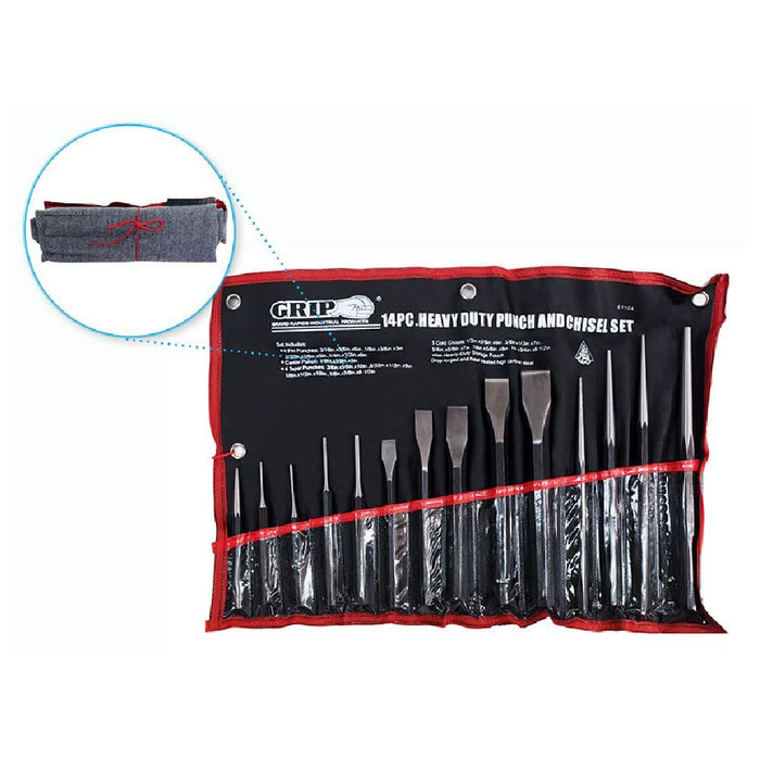 Pittsburgh P61104 14 Piece Punch & Chisel Set