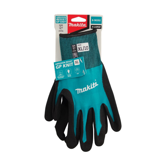 Makita B-90392 XL Abrasion Resistant GP Knit Gloves