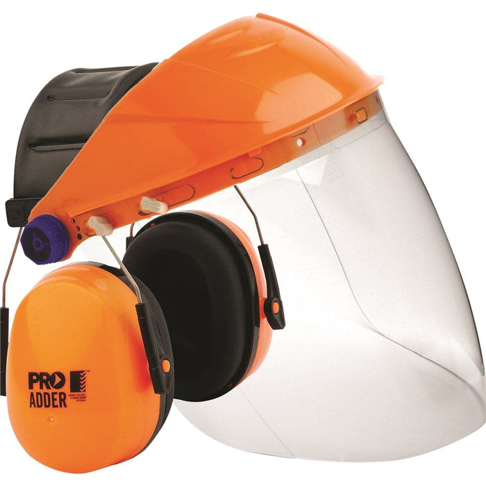 ProChoice BGVCEADD Safety Browguard with Clear Visor & Earmuffs