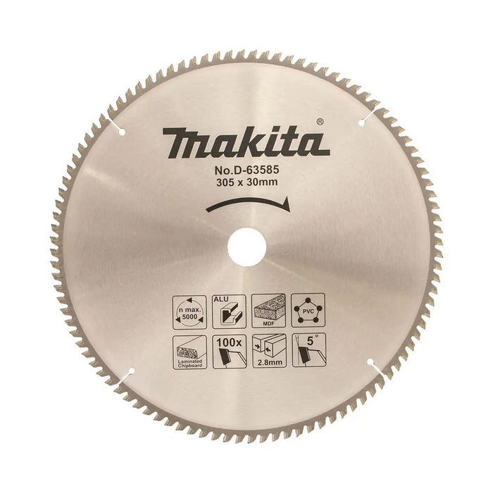 Makita D-63585 305mm x 30mm 100T Multi Cut TCT Saw Blade