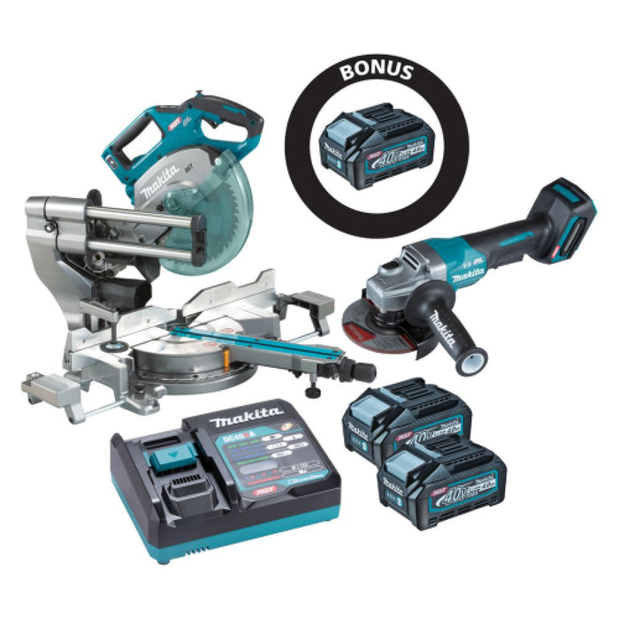 Makita DK0188G201 2 Piece 40V Max 4.0Ah Cordless Brushless Combo Kit