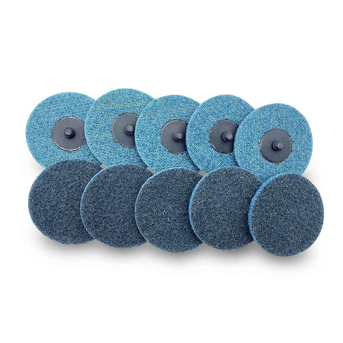 Blue Roloc Disc Insize INSPB75 10 Piece 75mm Roloc Style Blue Surface Preparation Fine ...