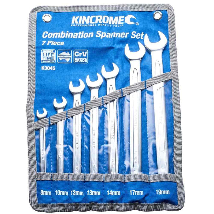 Kincrome K3045 7 Piece Metric Combination Spanner Set