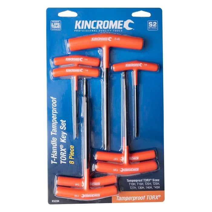 Kincrome K5284 8 Piece Torx T-handle Tamperproof Key Set