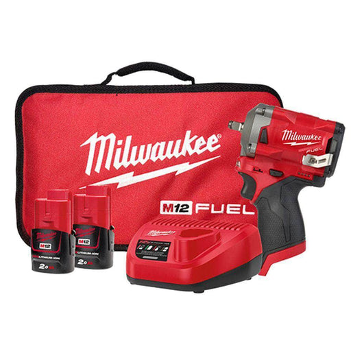 Milwaukee Milwaukee M12FIW38-202B 12V 2.0Ah 3/8" FUEL Cordless Stubby Impact Wrench Kit