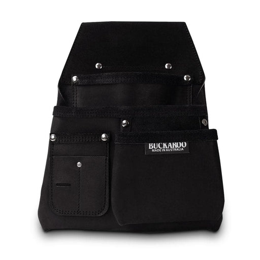 Buckaroo Buckaroo NBF3B 3-Pocket Black Leather Formwork Nail Bag