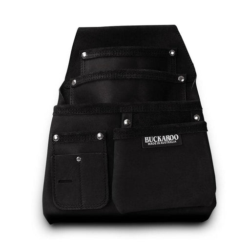 Buckaroo Buckaroo NBF4B 4-Pocket Black Leather Formwork Nail Bag