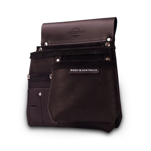 Buckaroo Buckaroo NBS1B 3-Pocket Black Leather Carpenters Nail Bag