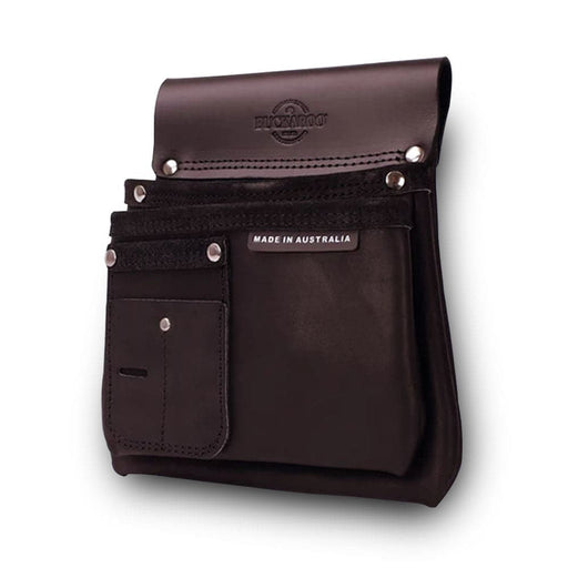 Buckaroo Buckaroo NBS2B 2-Pocket Black Leather Carpenters Nail Bag