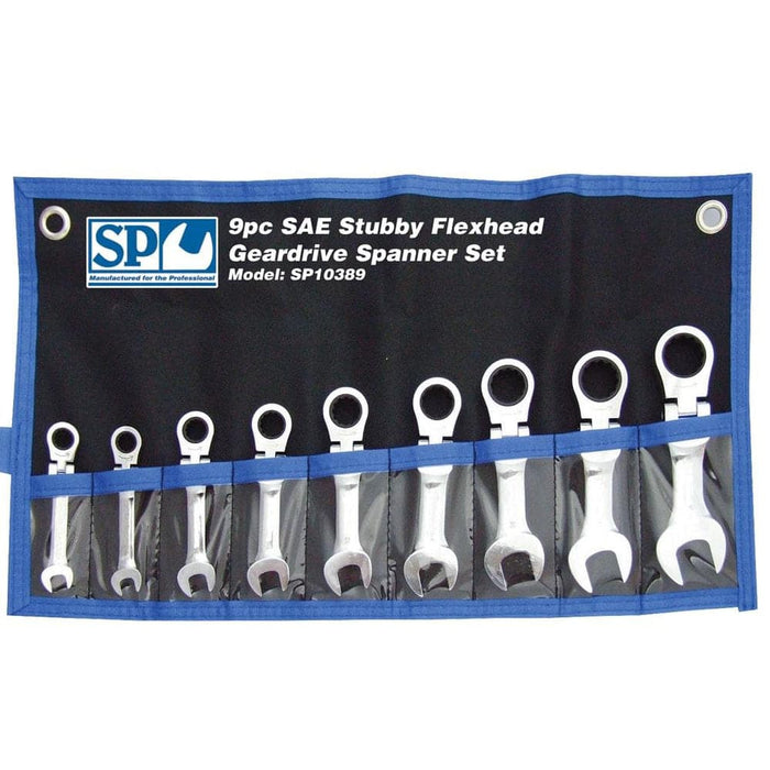 SP-Tools-SP10389-9-Piece-SAE-Geardrive-Flex-Head-Spanner-Set