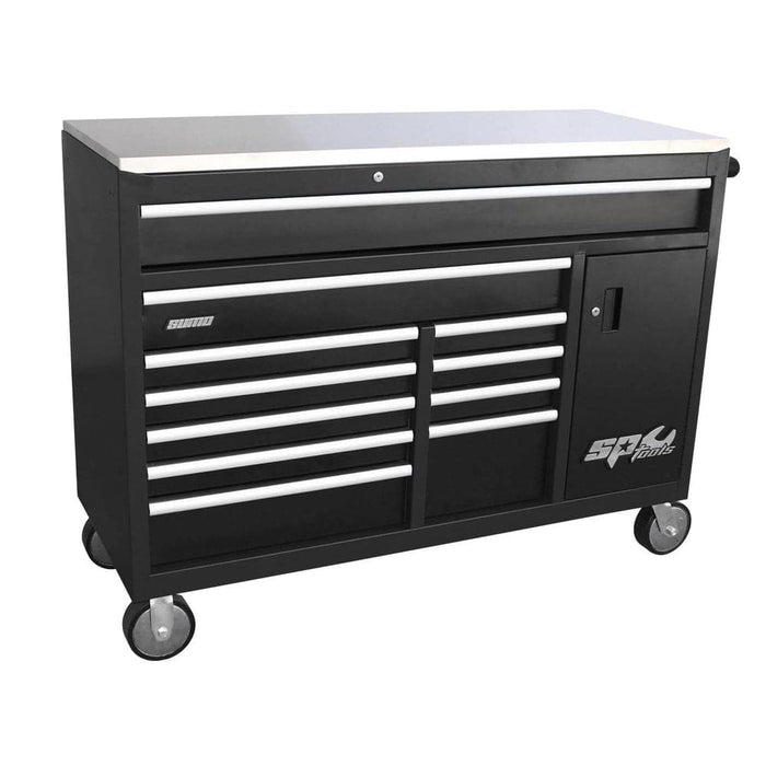 SP-Tools-SP40095-12-Drawer-Black-Chrome-CUSTOM-Series-Roller-Cabinet
