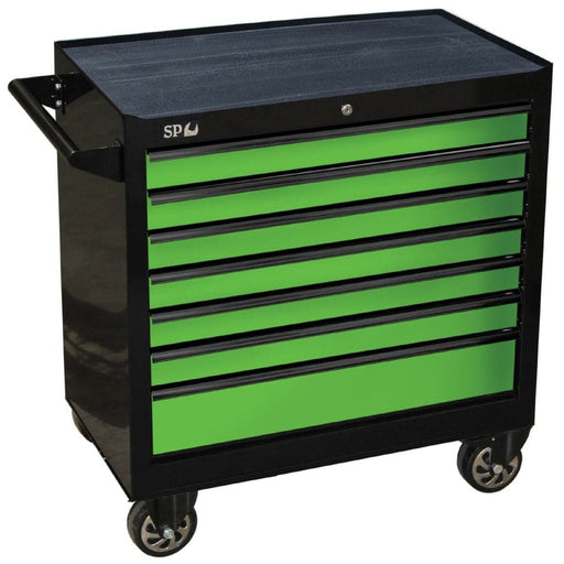 SP-Tools-SP40127-7-Drawer-Black-Green-SUMO-CUSTOM-Series-Roller-Cabinet