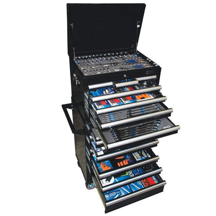 SP-Tools-SP50165-610-Piece-Metric-SAE-15-Drawer-Black-CUSTOM-Series-Roller-Cabinet-Tool-Chest-Kit