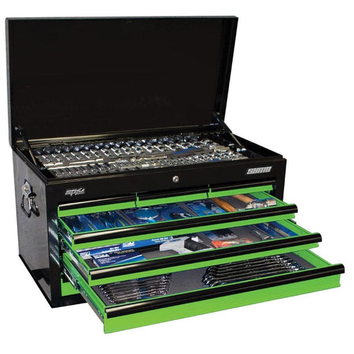 SP-Tools-SP50172-406-Piece-Metric-SAE-7-Drawer-Black-Green-SUMO-Tool-Chest-Kit