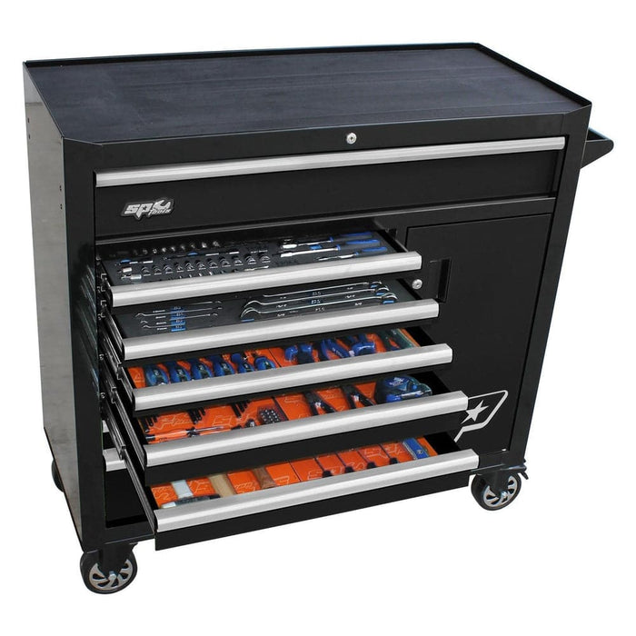 SP-Tools-SP50608-217-Piece-Metric-SAE-8-Drawer-Black-CUSTOM-Series-Roller-Cabinet-Kit