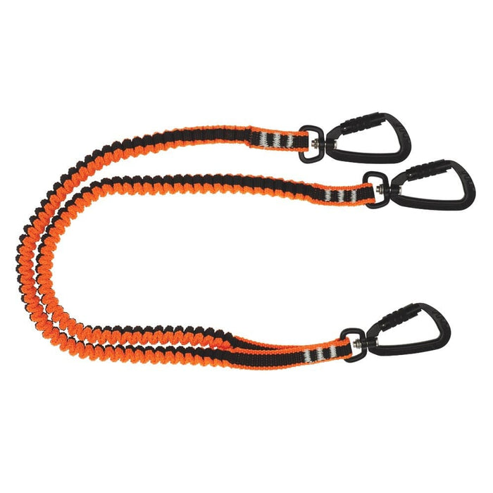 LINQ TL2TTKDKD 80cm Twin Tail Tool Lanyard with Three Double Action Karabiners