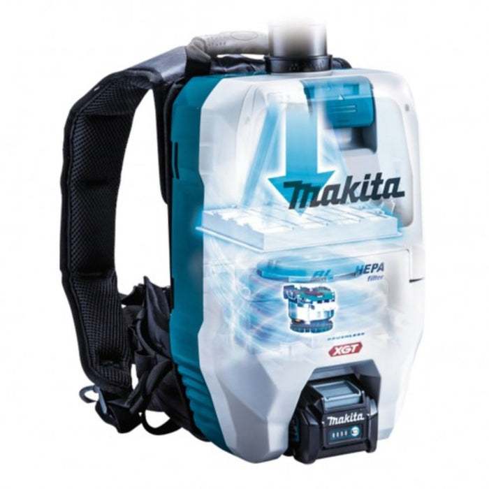 Makita VC008GZ06 40V Max 2L XGT Cordless Brushless Backpack Vacuum (Skin Only)