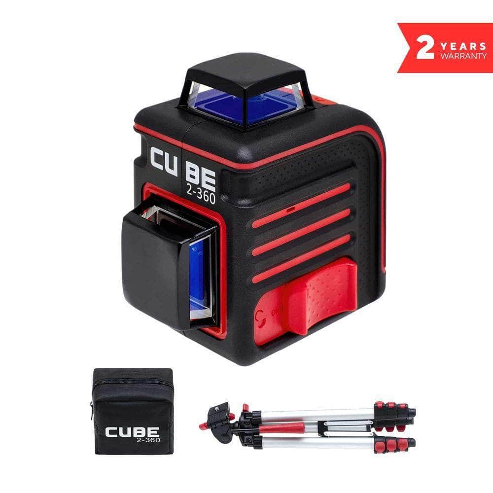 Red Beam 3-Way Self-Levelling Cross Line Laser Level Kit – ADA ADA00449 ...
