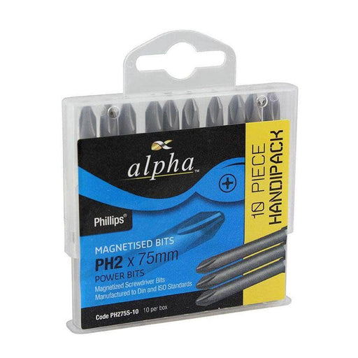Alpha Alpha PH265SH 10 Pack PH2 x 65mm Phillips Driver Bits