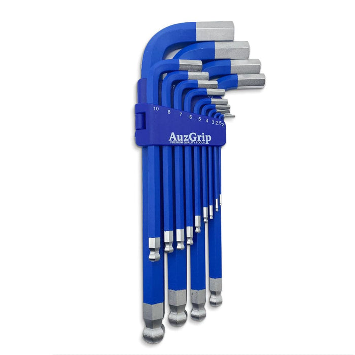AuzGrip A71305 13 Piece Extra Long Metric 2-19mm Ball Point Magnetic Jumbo Hex Key Set