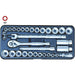 AuzGrip AuzGrip A75505 32 Piece Metric & SAE 6 Point 3/8" Square Drive Socket Set