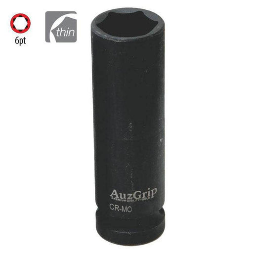 AuzGrip AuzGrip A84569 19mm 6 Point 1/2" Square Drive Thin Wall Deep Impact Socket