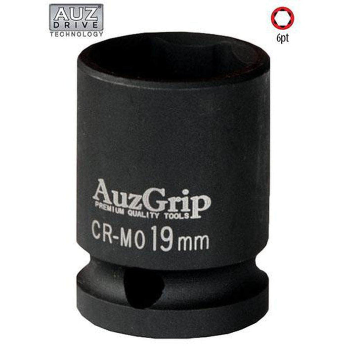 AuzGrip AuzGrip A84631 19mm 6 Point 1/2" Square Drive Impact Socket