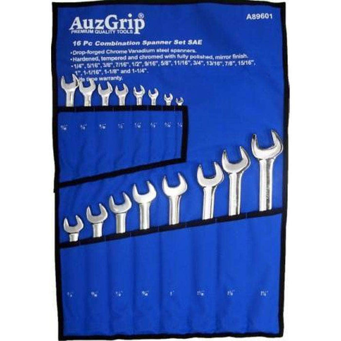 AuzGrip AuzGrip A89601 16 Piece SAE Combination Spanner Set