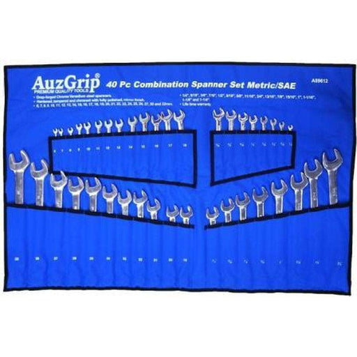 AuzGrip AuzGrip A89612 40 Piece Metric & SAE Combination Spanner Set