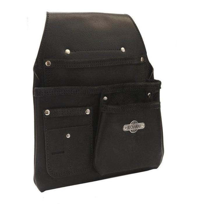 Buckaroo Buckaroo NBF3B 3-Pocket Black Leather Formwork Nail Bag