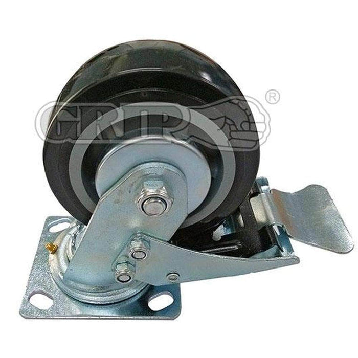 Grip Grip 29294C 125mm 200kg Institutional Grey TPR Swivel Castor with Brake