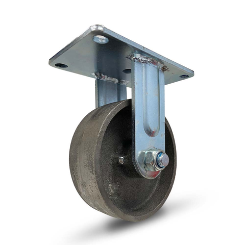 Grip 41901 150mm (6") 500kg Waste Bin SG Iron Fixed Wheel Castor