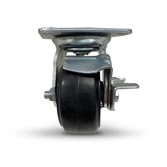 Grip 42086 150mm 250kg Rubber Moulded Cast Iron Swivel Castor with Brake