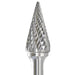 Insize Insize INSM-3 10mm Pointed Cone Shaped Double Cut Carbide Burr