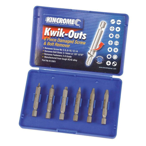 Kincrome Kincrome K12001 6 Piece Kwik-Outs Damaged Screw & Bolt Remover