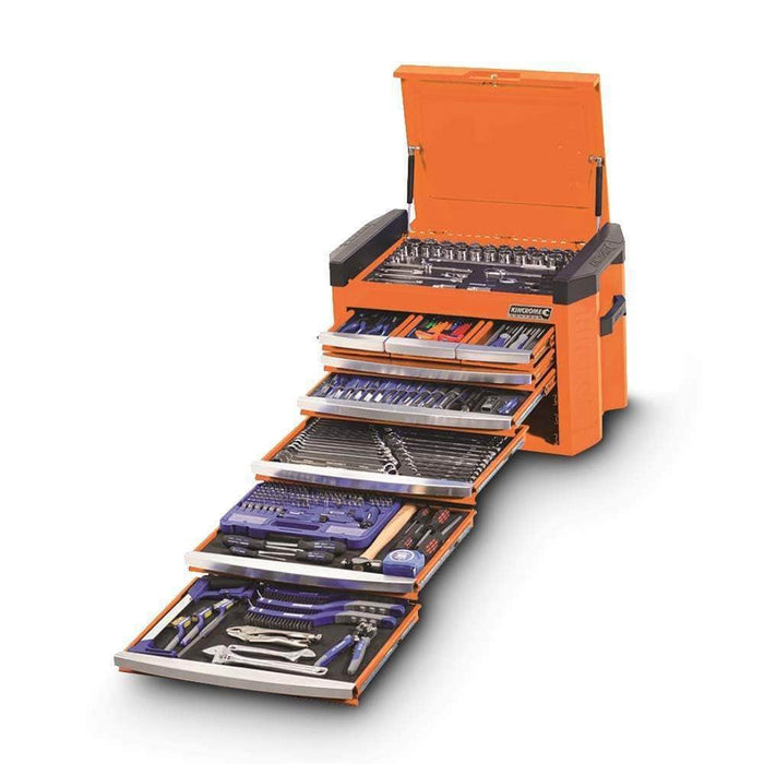 Kincrome Kincrome K1502O 328 Piece Metric & SAE 8 Drawer Orange Contour Workshop Tool Chest & Roller Cabinet