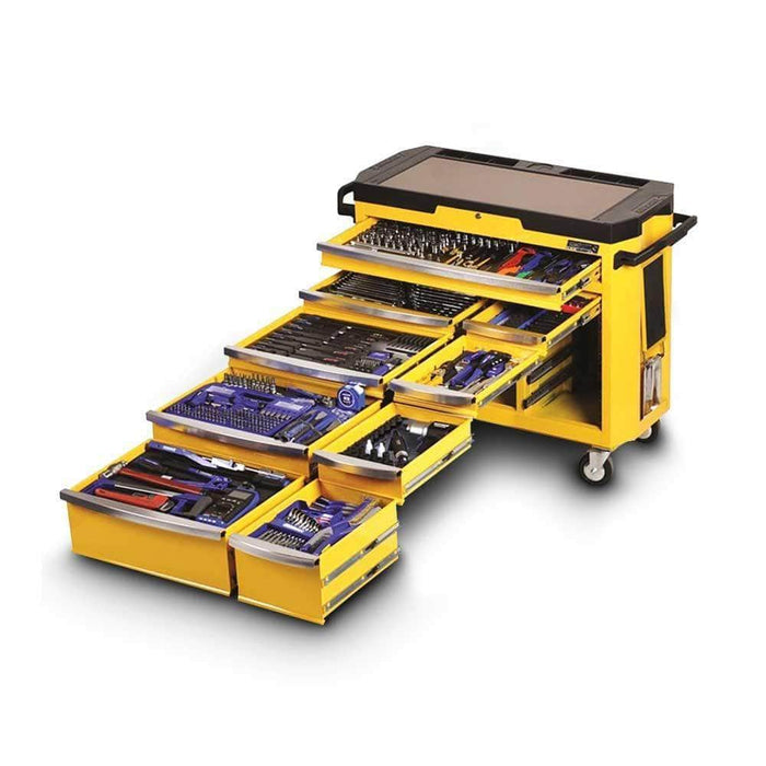 Kincrome Kincrome K1506Y 485 Piece Metric & SAE 9 Drawer Yellow Wasp Contour Roller Cabinet Kit
