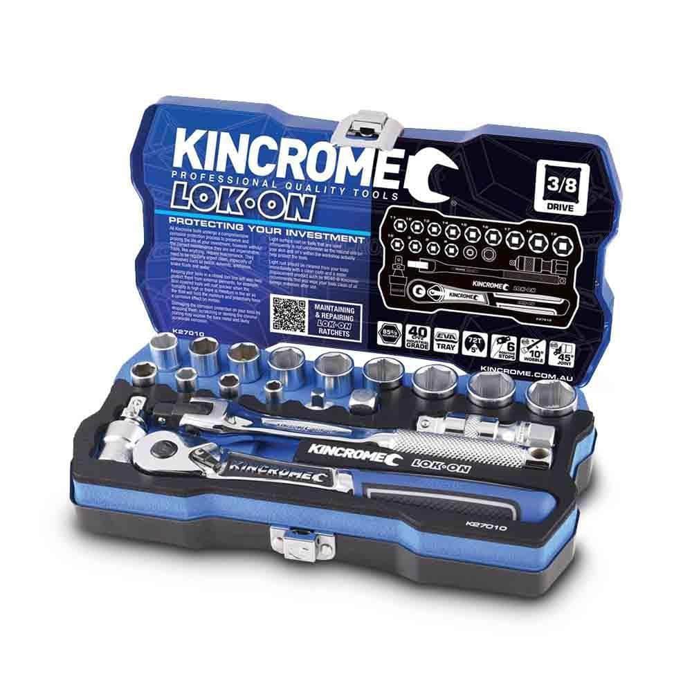 Kincrome Kincrome K27010 19 Piece Metric 3/8" Square Drive Lok-On Socket Set